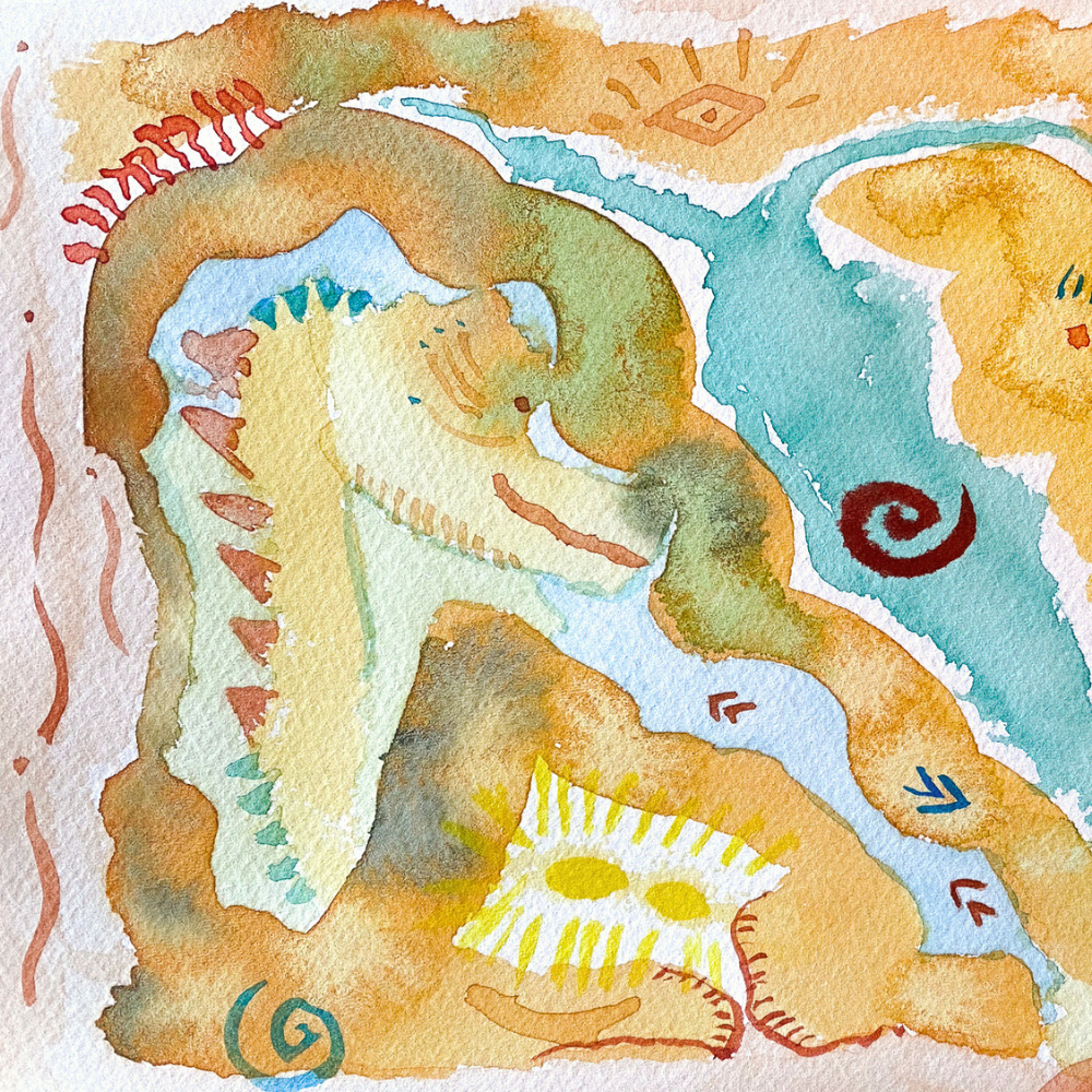 Watercolor on paper (S1)