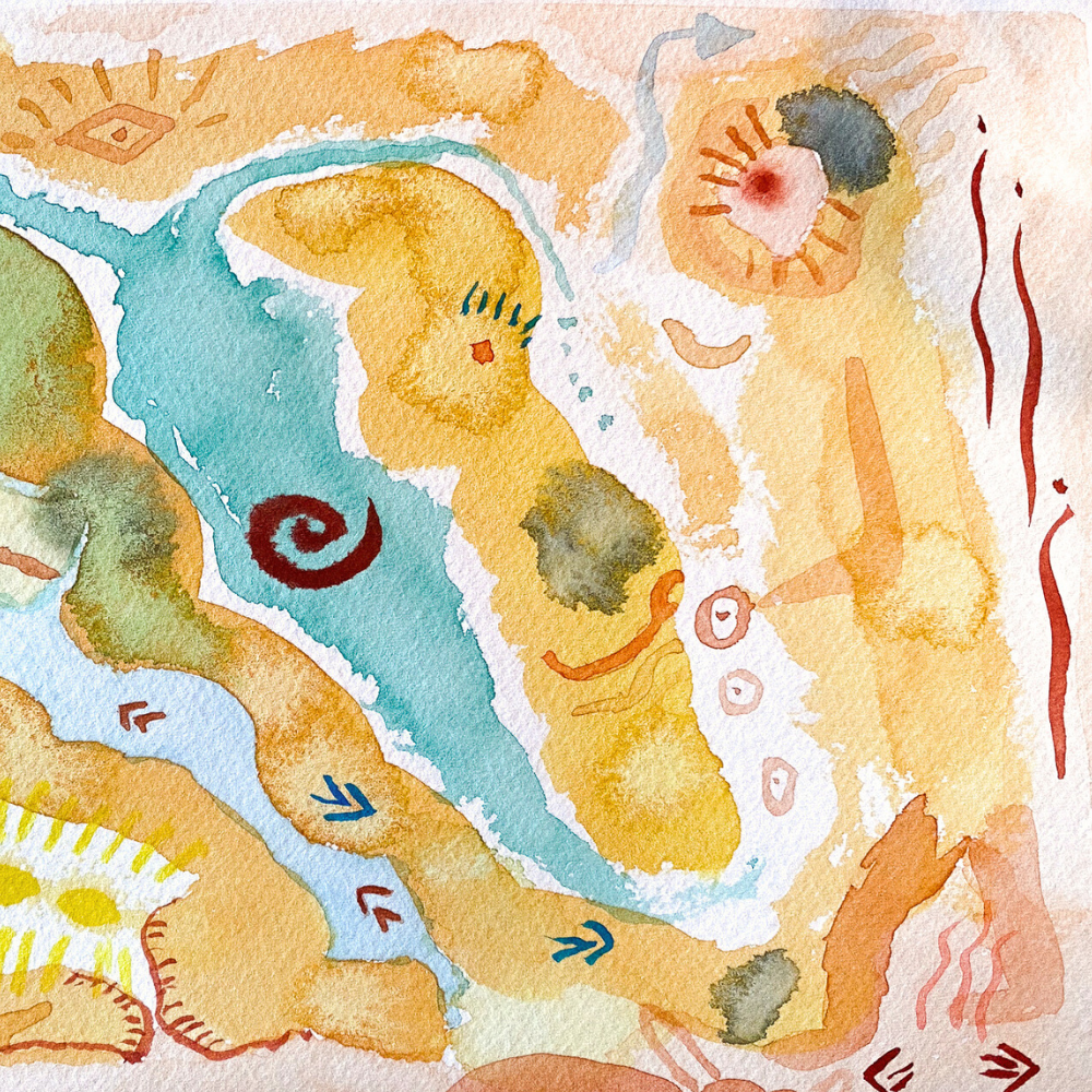 Watercolor on paper (S1)