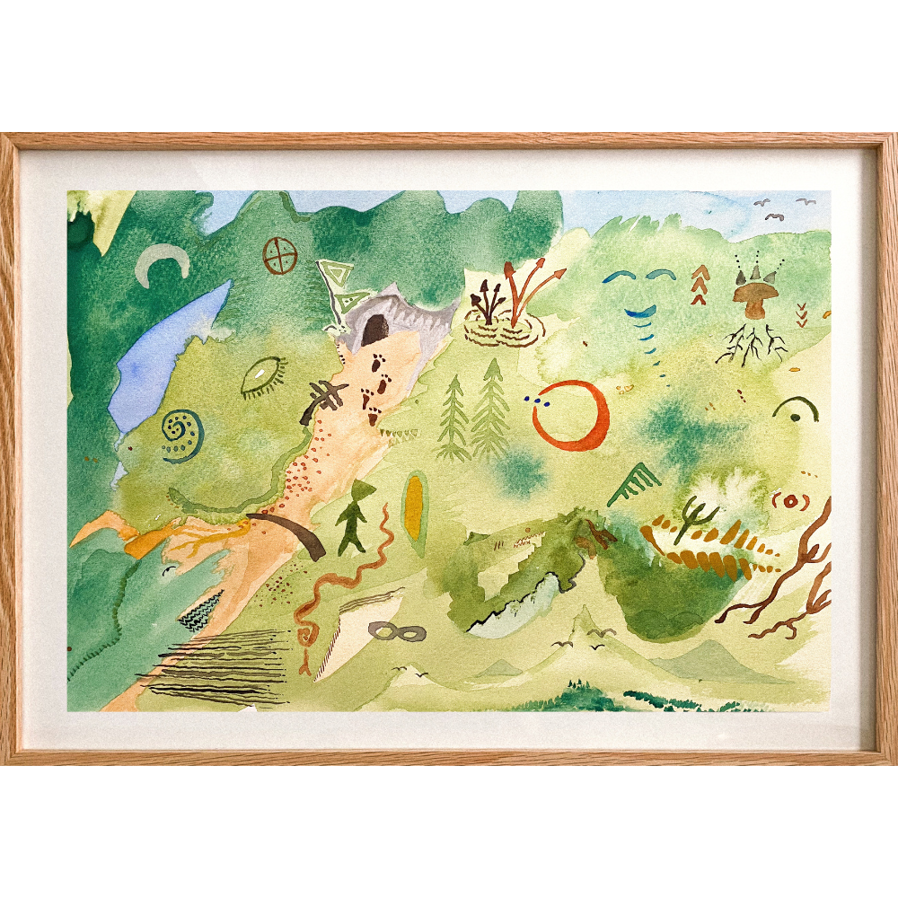 Watercolor on paper (M1)