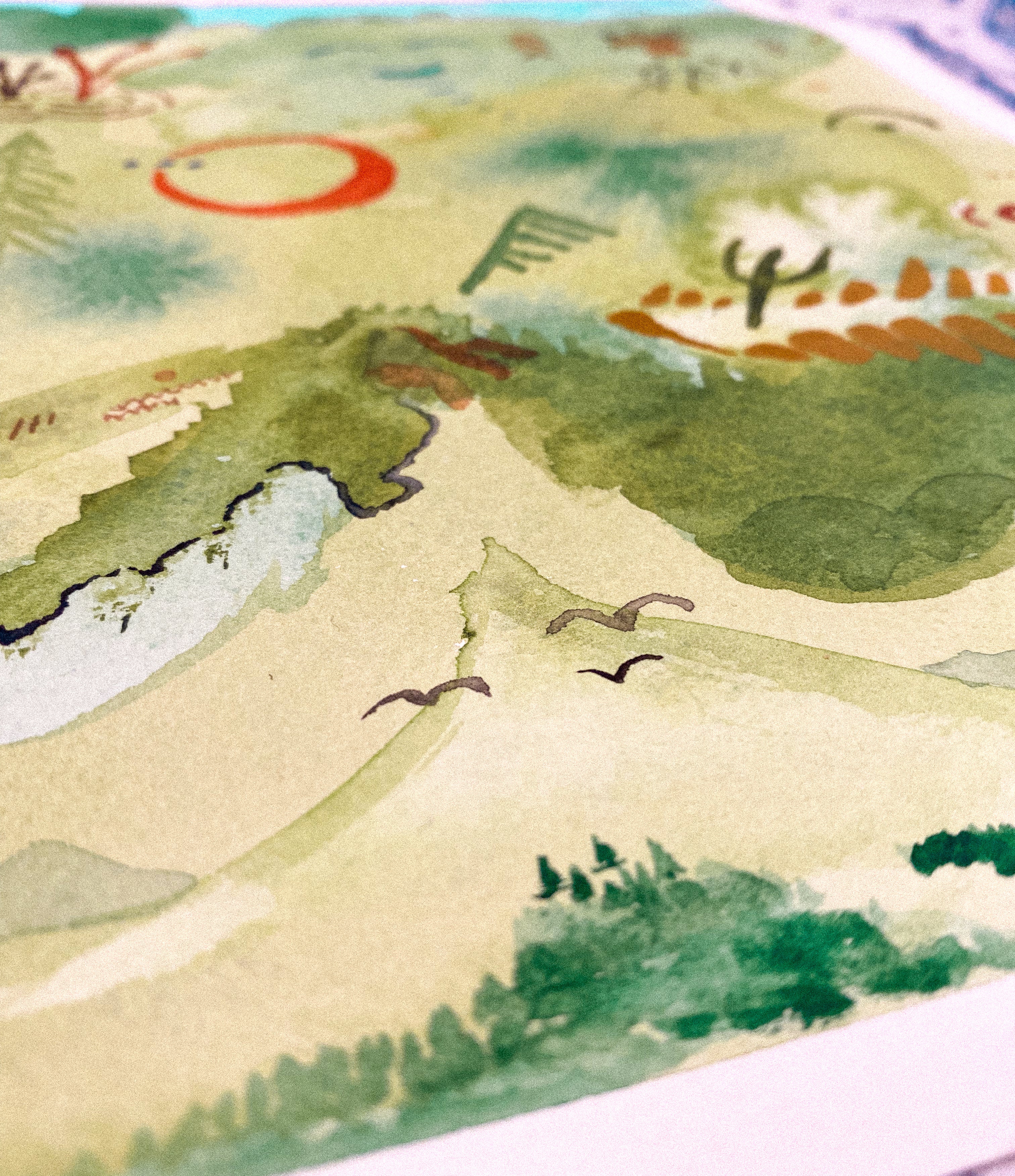 Watercolor on paper (M1)