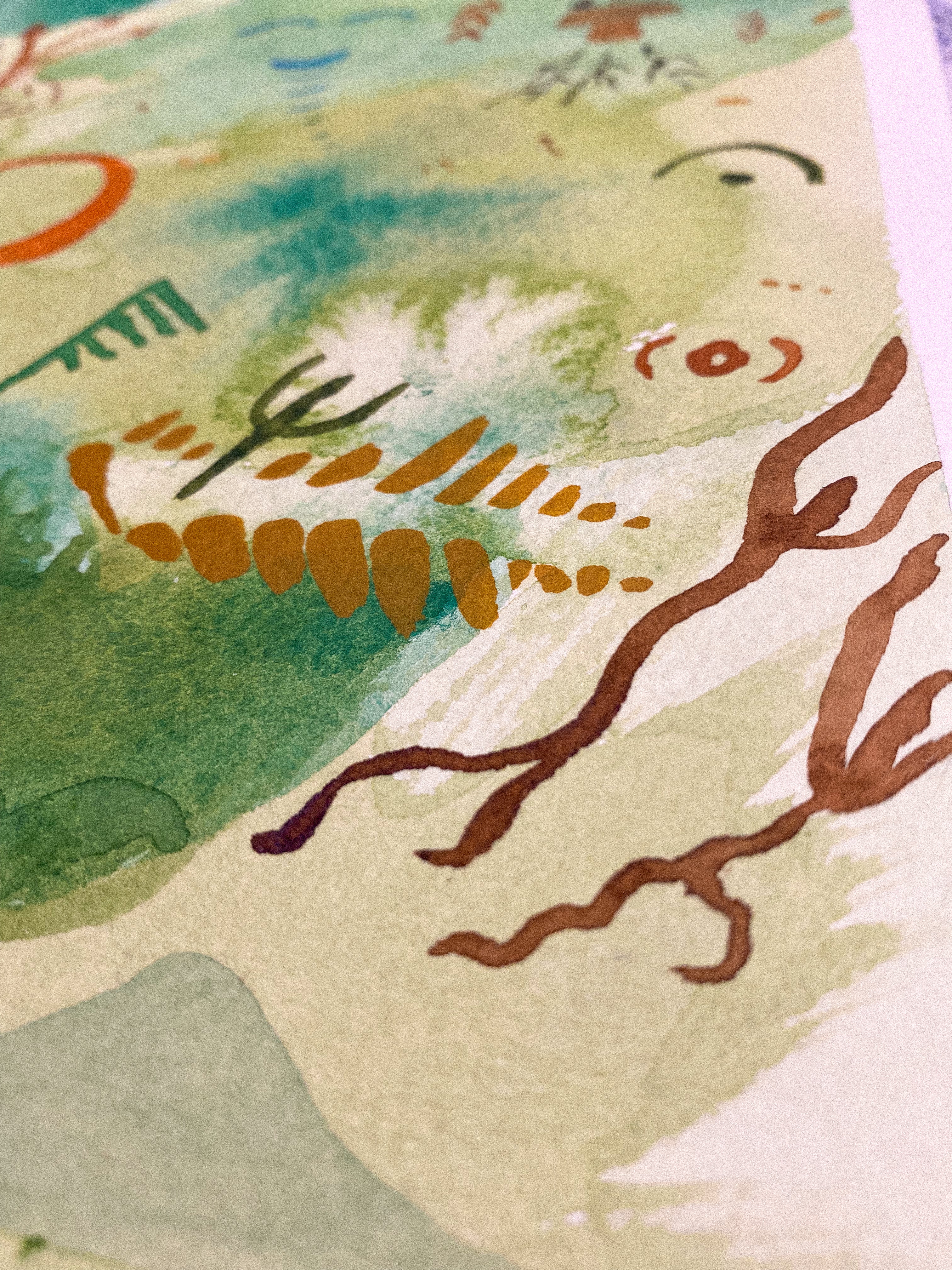 Watercolor on paper (M1)