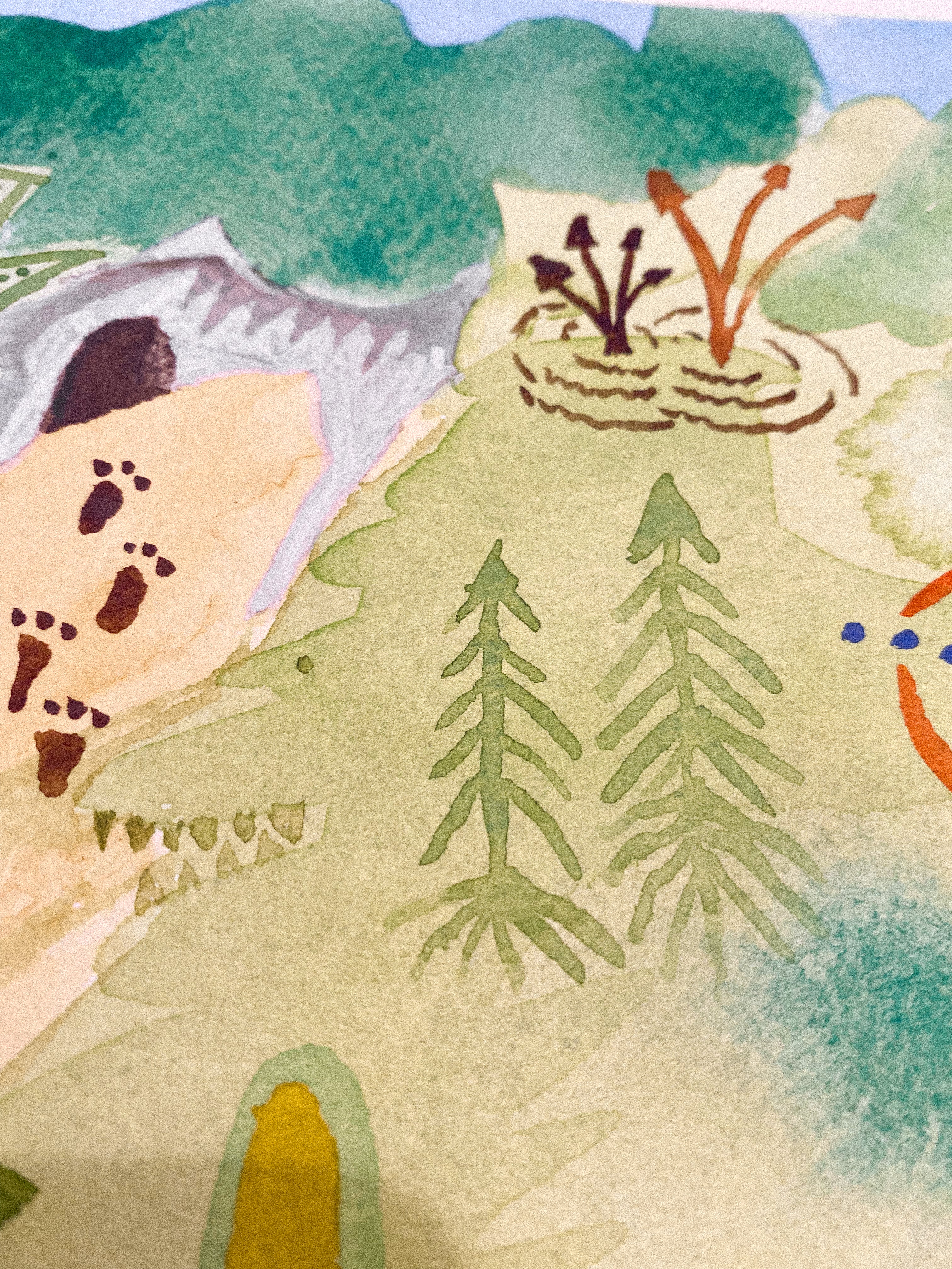 Watercolor on paper (M1)