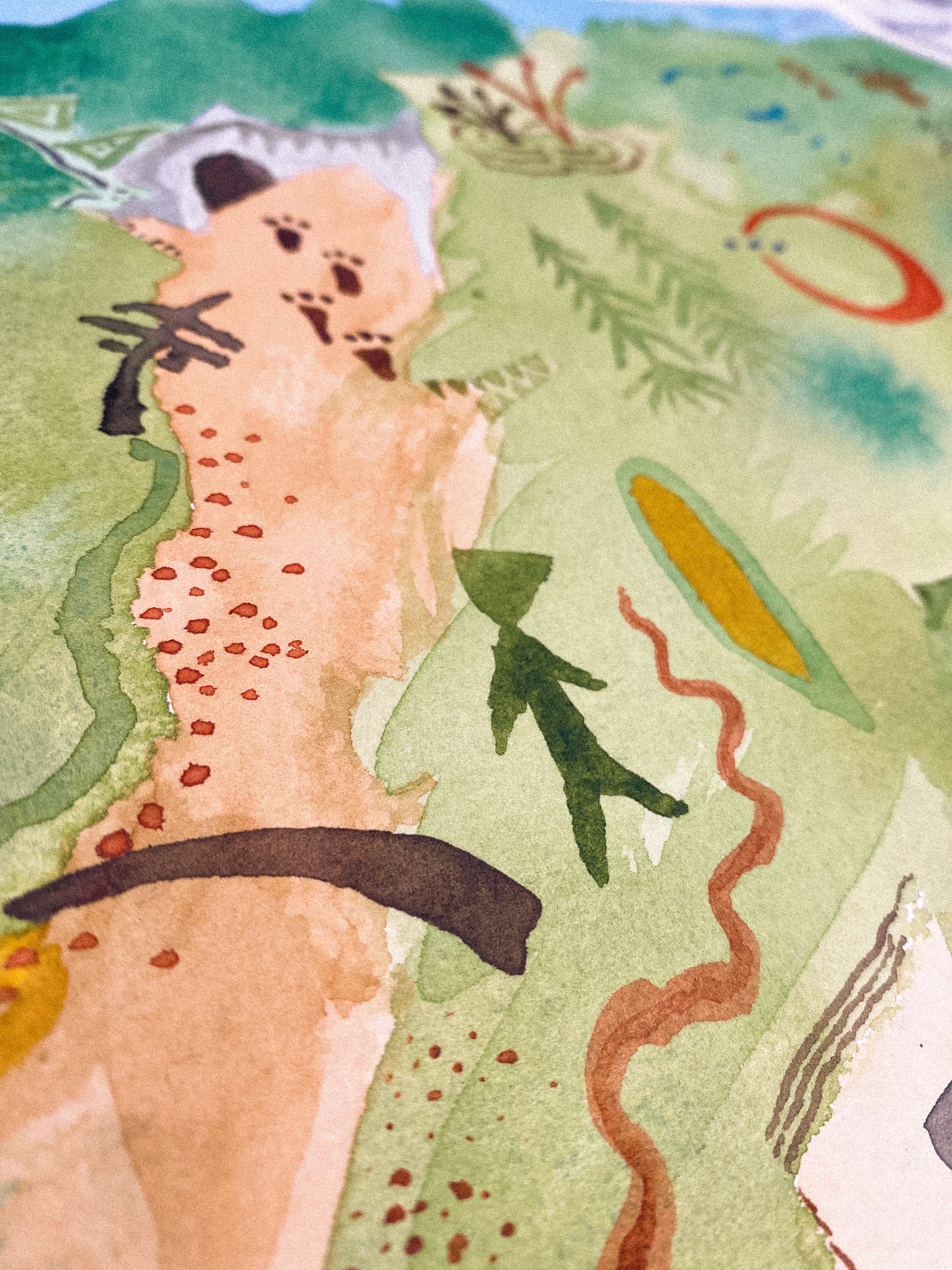 Watercolor on paper (M1)