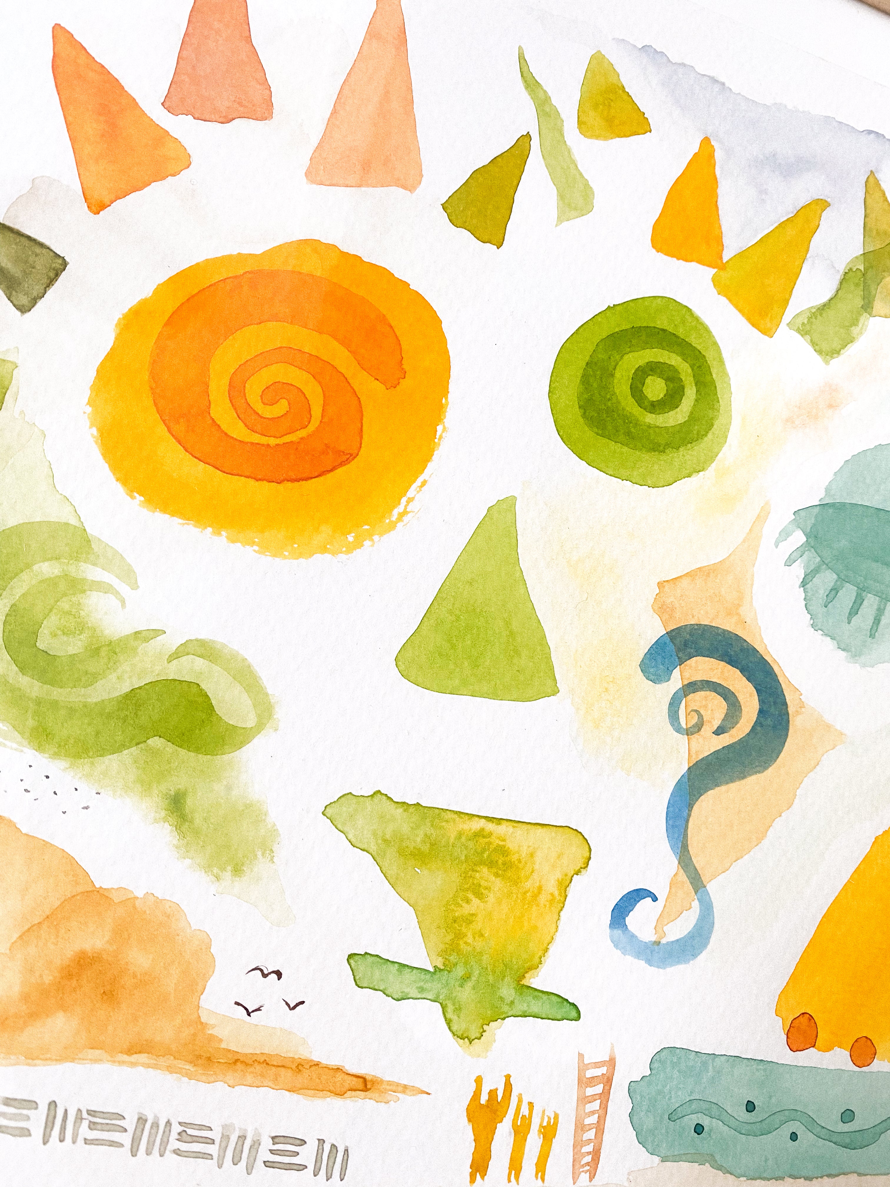 Watercolor on paper (M5)