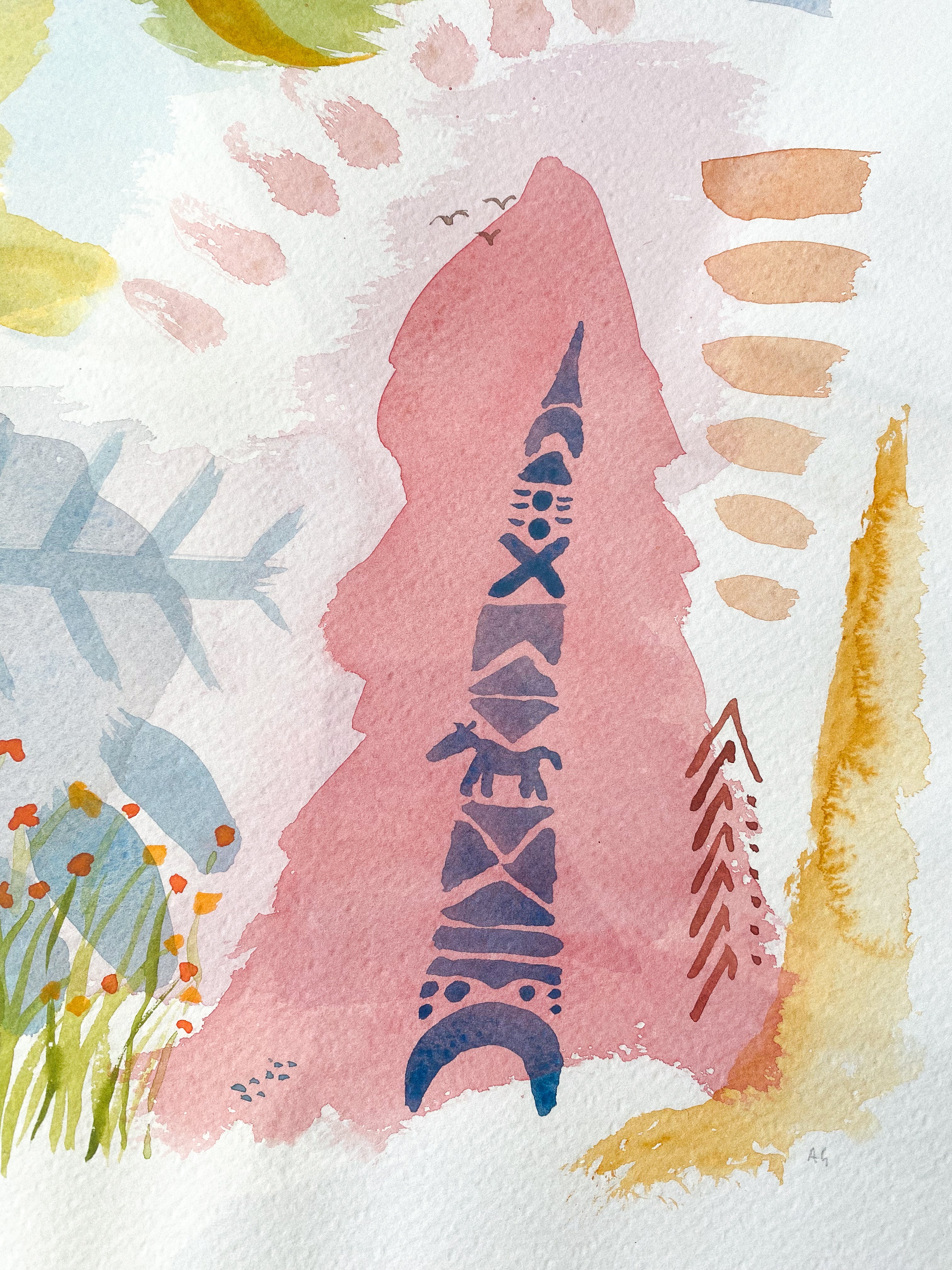 Watercolor on paper (L5)